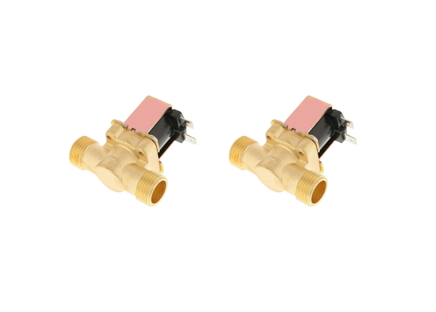 Dos electroválvulas de latón 12 Vcc para duchas